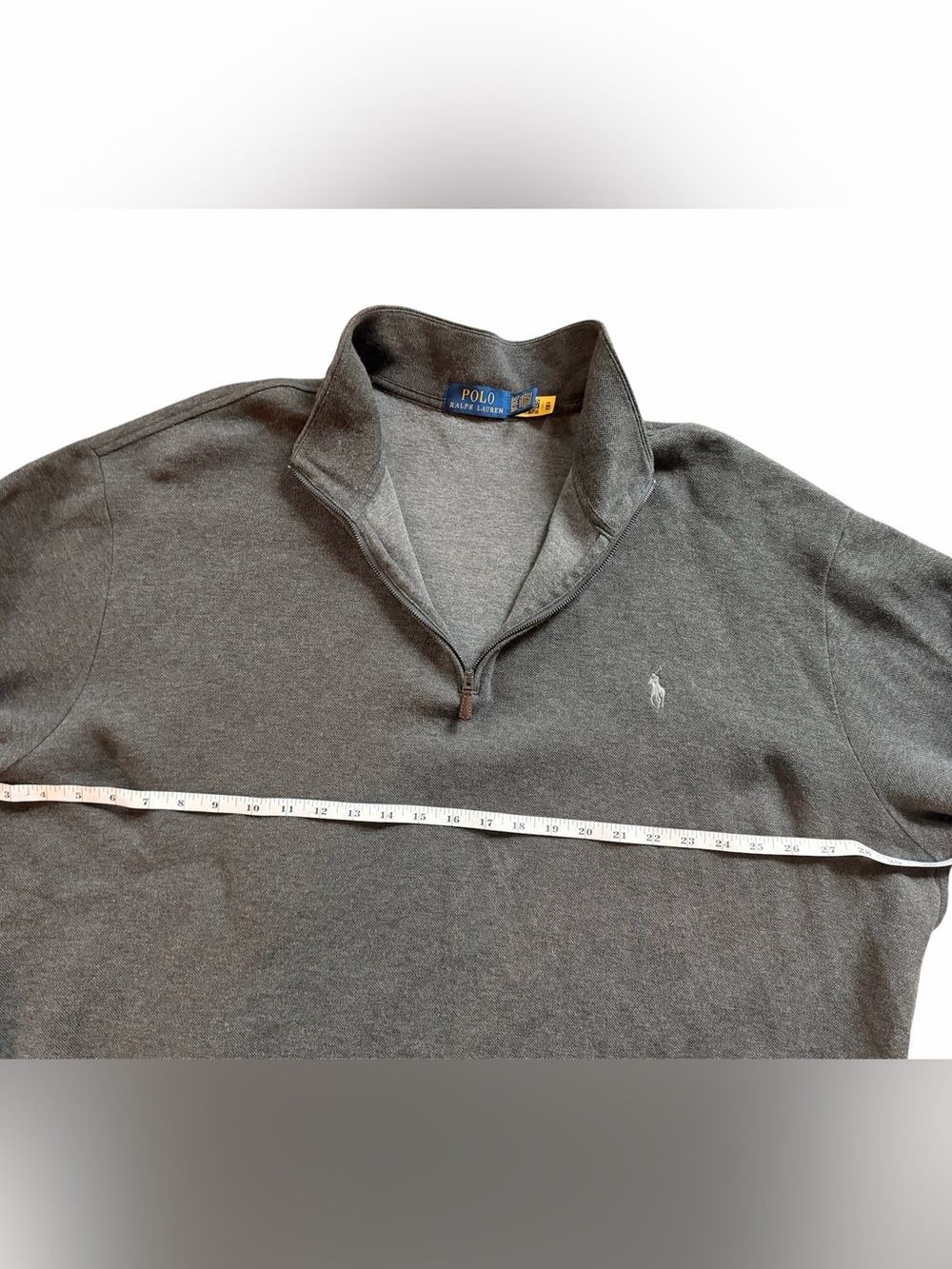 Polo Ralph Lauren 3XLT Gray Quarter Zip Pullover Sweater w/ Pockets Big & Tall - Picture 4 of 9